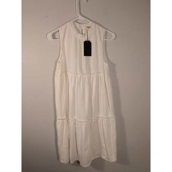 Mo:Vint Dresses & Skirts - mo:vint New York dress Women Small white Ruffled Lined‎ Dress